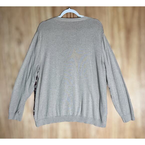 NorthCrest Plus Sz 3X Cardigan Sweater Boho Chic Aztec Stripe Knit Button Front - Picture 3 of 6